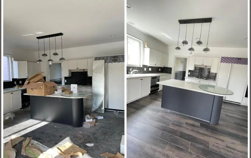 Före och efter — kök efter renovering